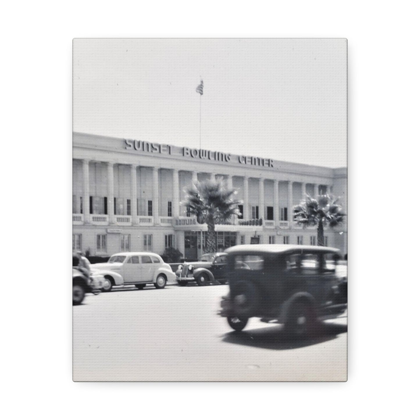 Sunset Bowling Center Largest in U.S 1939  Stretched Canvas