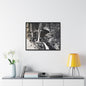 Narada Falls Yellowstone Gallery Canvas Wraps Horizontal Frame 30″ x 24″ Black 1.25"