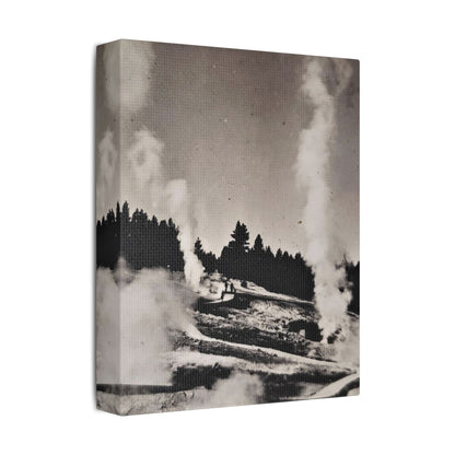 Norris Geyser Yellowstone Satin Canvas Stretched