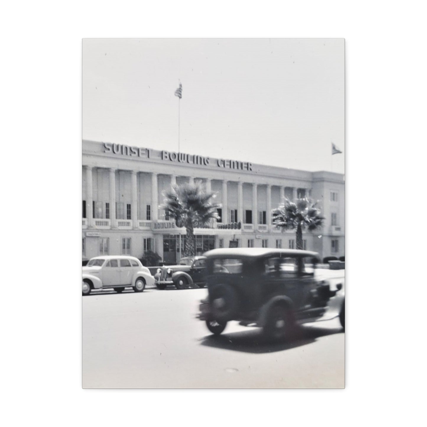 Sunset Bowling Center Largest in U.S 1939  Stretched Canvas