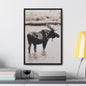 Yellowstone Bull Moose Gallery Canvas Wraps Vertical Frame 16″ x 24″ Premium Gallery Wraps (1.25″) Black