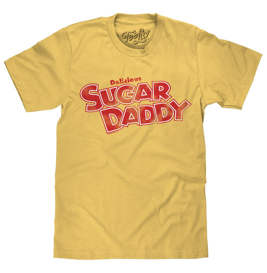 Delicious Sugar Daddy Candy T-Shirt - Light Yellow - - mens tee