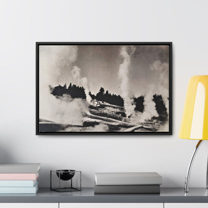 Norris Geyser Yellowstone Gallery Canvas Wraps Horizontal Frame 24″ x 16″ Black 1.25"
