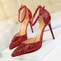 Sequin Stiletto High Heels