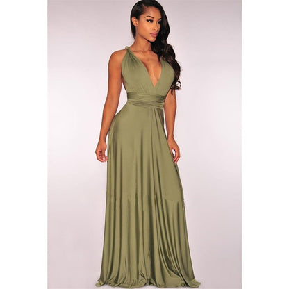 Long Wrap Dress - - dress