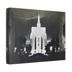 Golden Gate International Exposition Night Satin Canvas Stretched