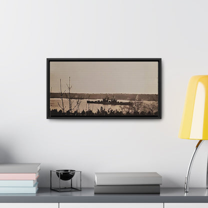 Navy Day New York October 27th 1945 Gallery Canvas Wraps Horizontal Frame 20″ x 10″ Black 1.25"