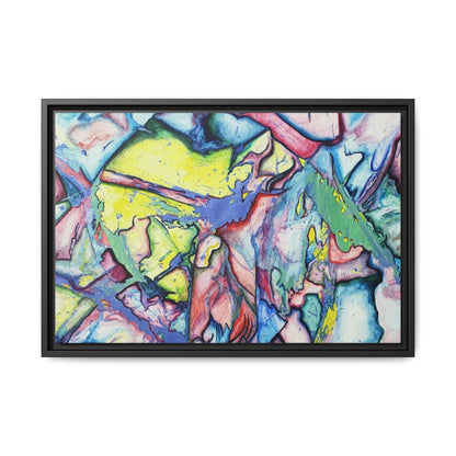 Alien Abstract Colorful Framed Canvas Art - Kia Day Design