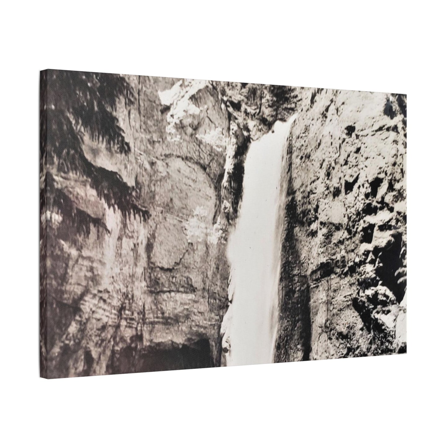 Tower Falls Yellowstone Satin Canvas, Stretched