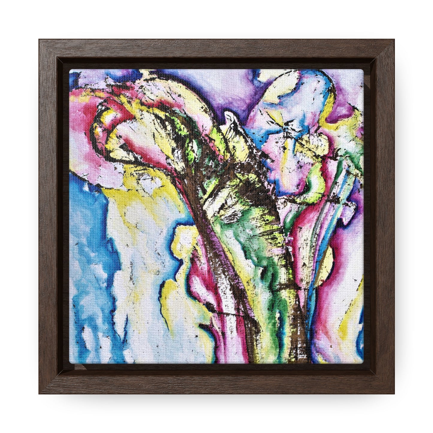 Calla Lilies Gallery Canvas Wraps, Square Frame