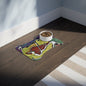 Strawberry Fields Forever Pet Feeding Mats - Bone shape (19" x 14") White - food mat