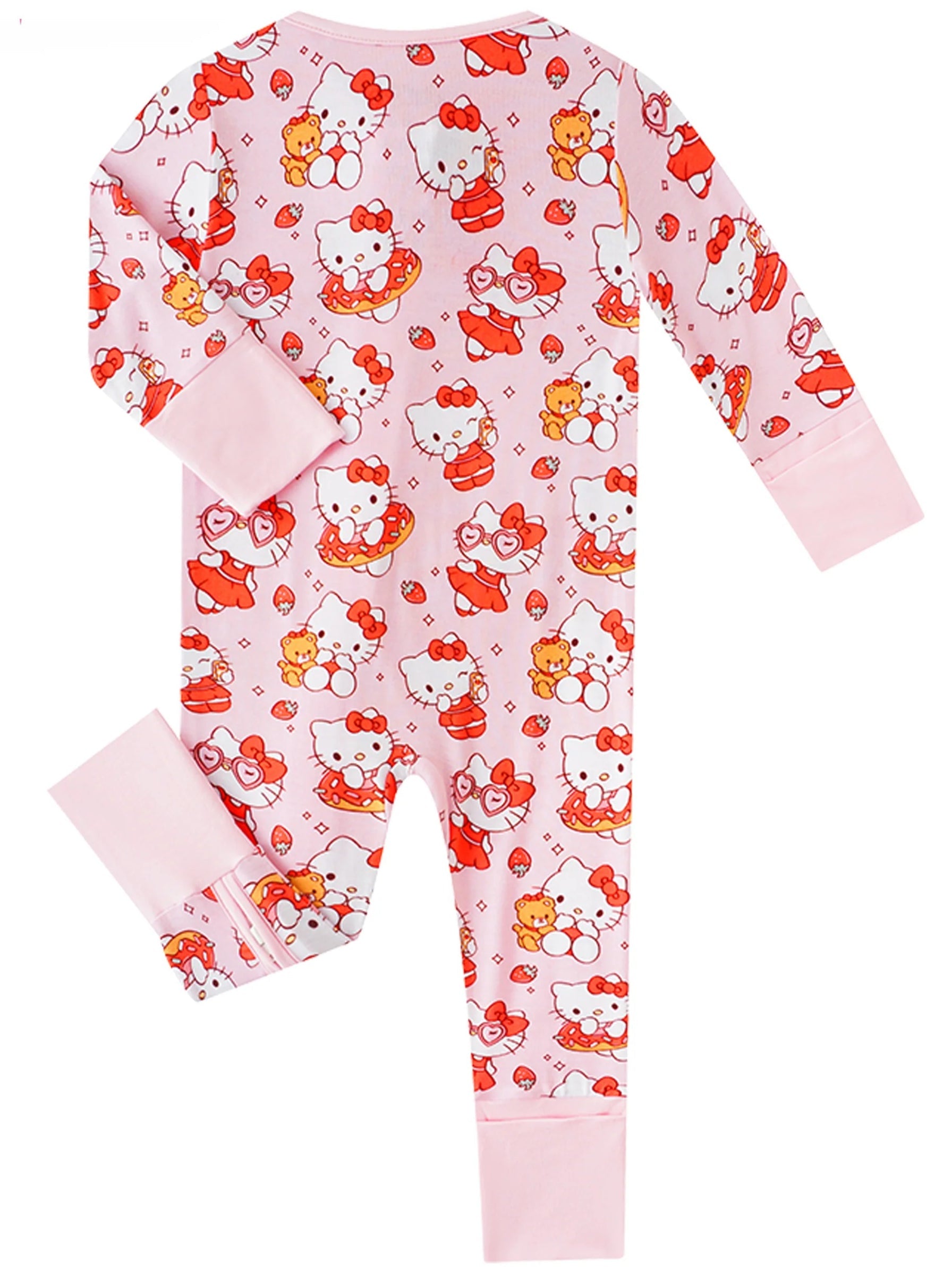 PoshTOT Sanrio Hello Kitty Bamboo Baby Convertible Zippy Romper - - Zippy Romper