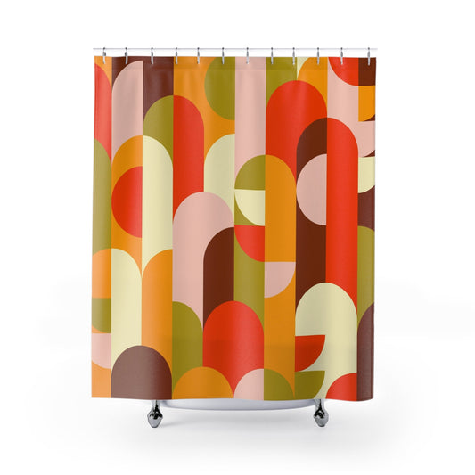 Retro Floral Shower Curtain - Kia Day Design