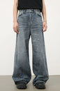 Men's Distressed Wide Leg Jeans - Medium -
