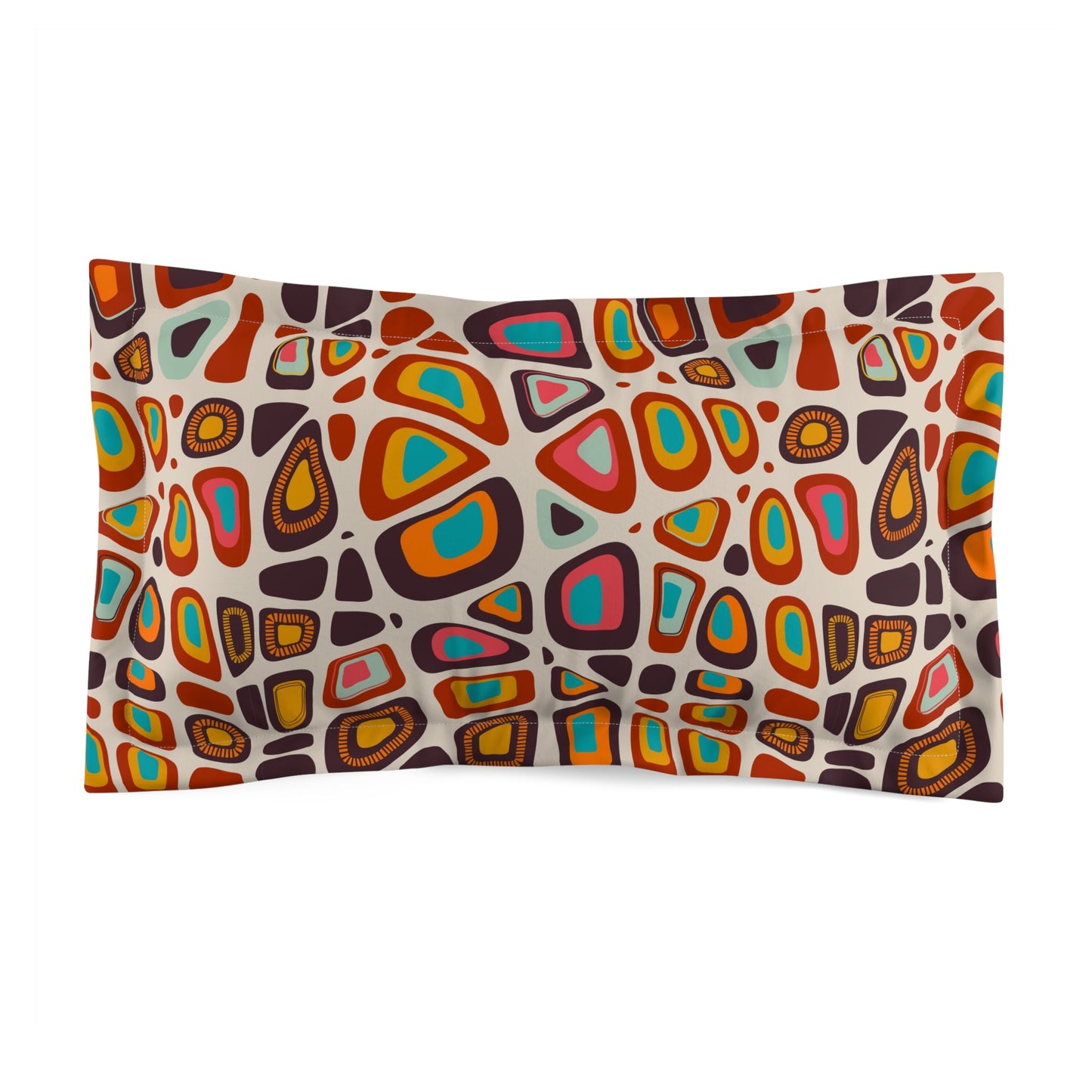 Colorful Retro Microfiber Pillow Sham - Kia Day Design