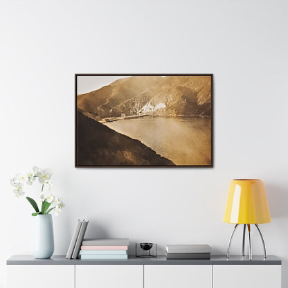 Morris Dam Lake Gallery Canvas Wraps Horizontal Frame 36″ x 24″ Walnut 1.25"