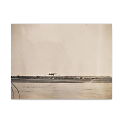 Plane Landing Omaha Airport 1939 Stretched Canvas