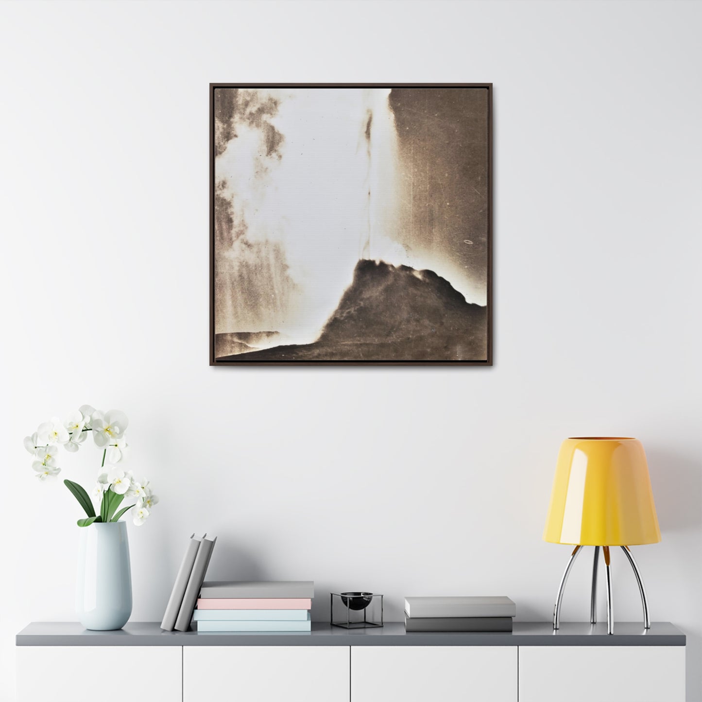 White Dome Geyser Yellowstone Gallery Canvas Wraps, Square Frame