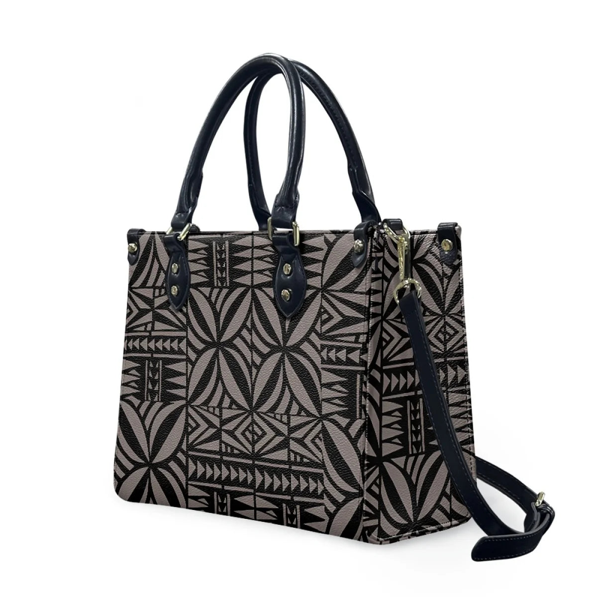 Polynesian Hawaii Tribal Print Tote Bag for Women Shoulder Purse Handbag