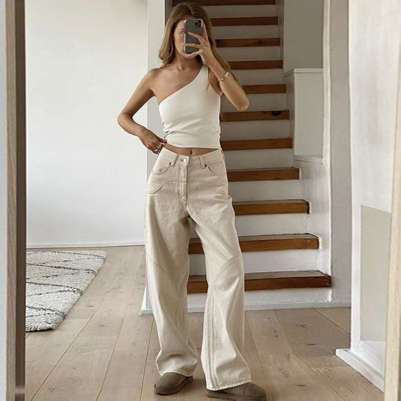 Off-White Straight Jeans for Women - Off white - Women's Fashion - Women's Clothing - Bottoms - Jeans