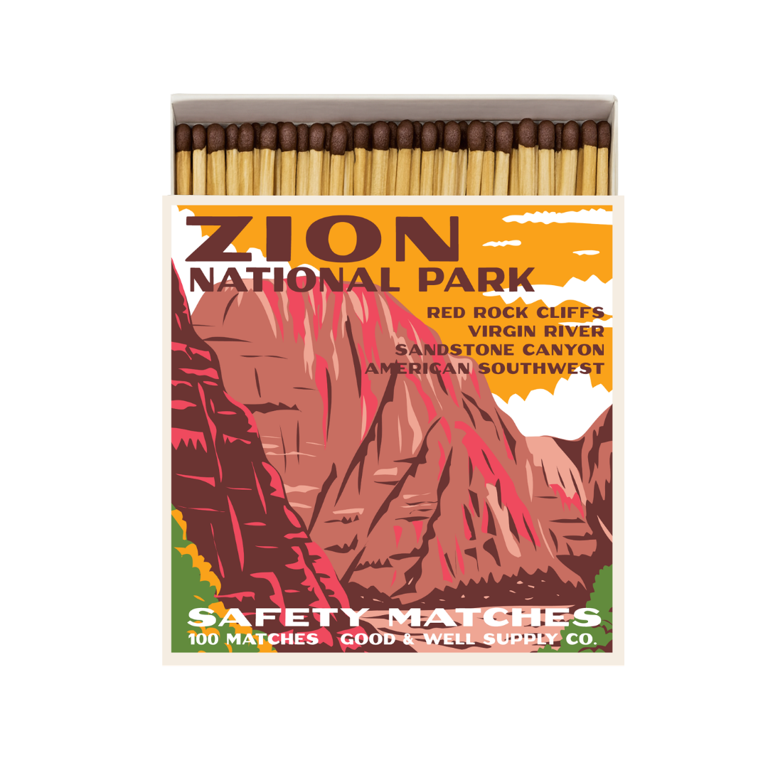 Zion Vintage National Park Cabin Matches - -