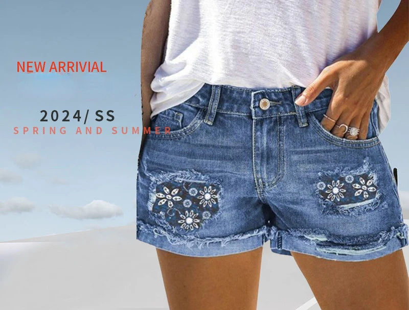 Short Casual Summer Denim Shorts for Women