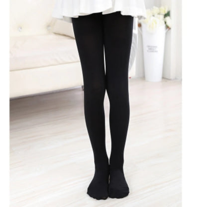 Candy Color Kids Tights for Girls black