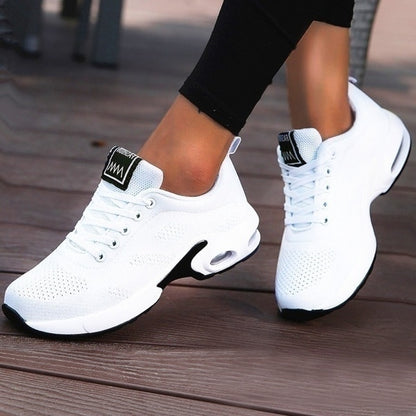 Womens Breathable Casual Running Shoes - White 42 - shoes