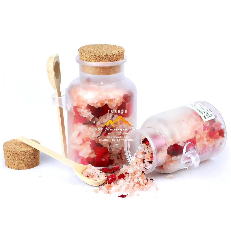 Sweat Room Mineral Salt Himalayan Crystal Rose Salt Roses and Bath Salt