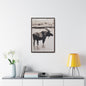 Yellowstone Bull Moose Gallery Canvas Wraps Vertical Frame 20″ x 30″ Premium Gallery Wraps (1.25″) Walnut