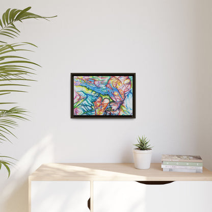 Multi-Color Abstract Framed Canvas Art Print - Kia Day Design