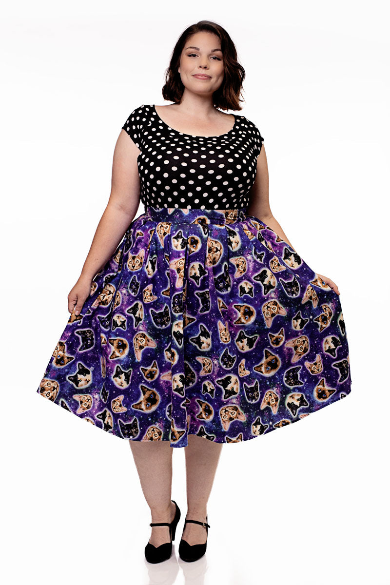 Polka Dots Boat Neck Top - - Shirts & Tops