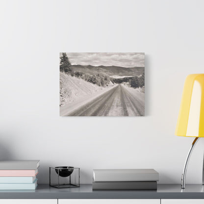 Western Road Satin Canvas Stretched