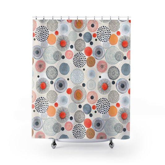 Colorful Dot Shower Curtains - Kia Day Design