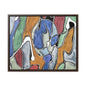 Blue Girl Gallery Canvas Wraps Horizontal Frame 20″ x 16″ Walnut 1.25"