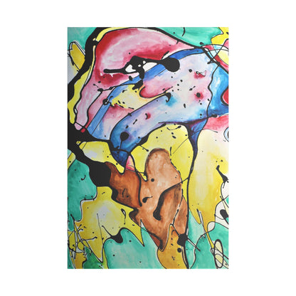 3rd Eye Sundae Satin Canvas Stretched - Kia Day Design