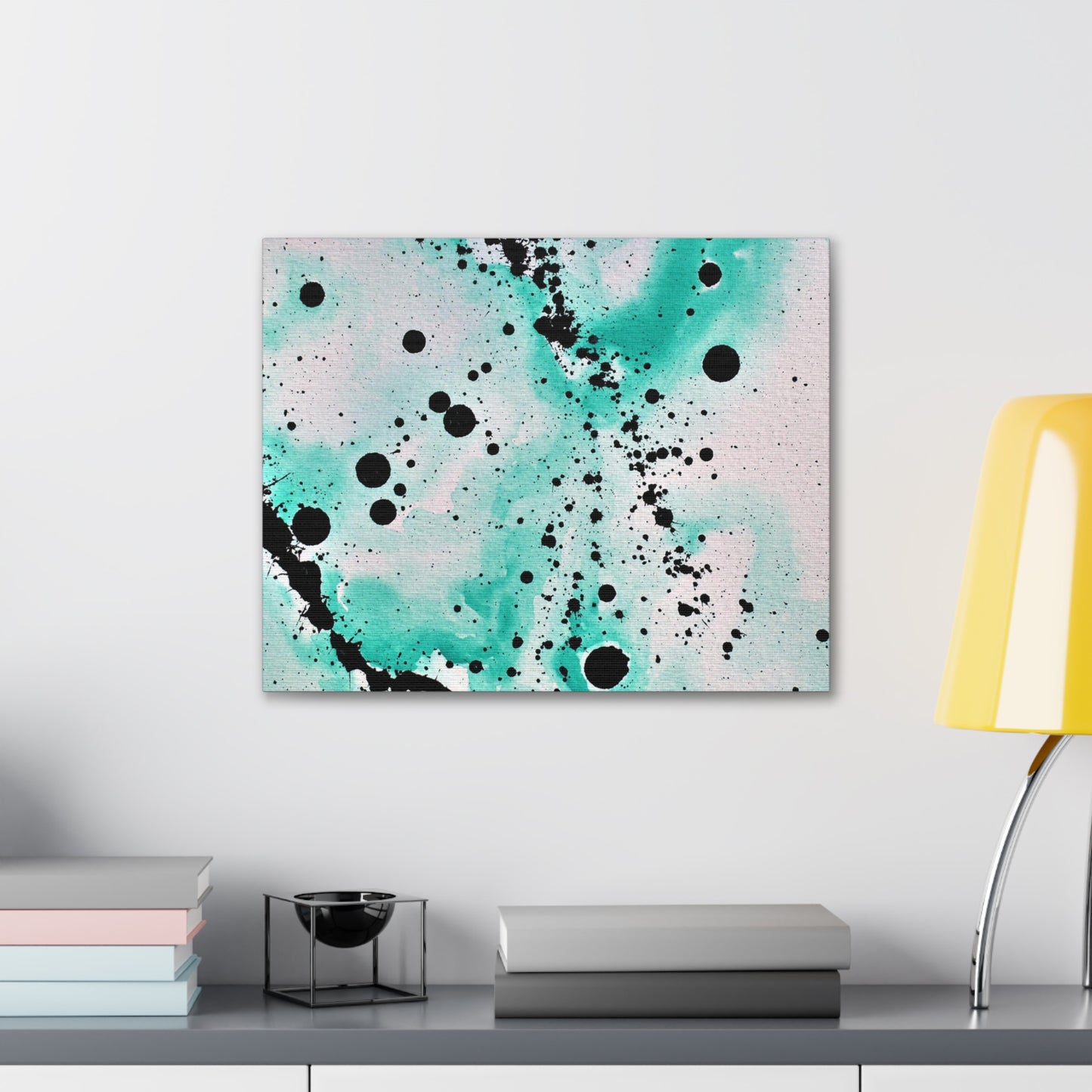 Teal Burst Canvas Gallery Wraps