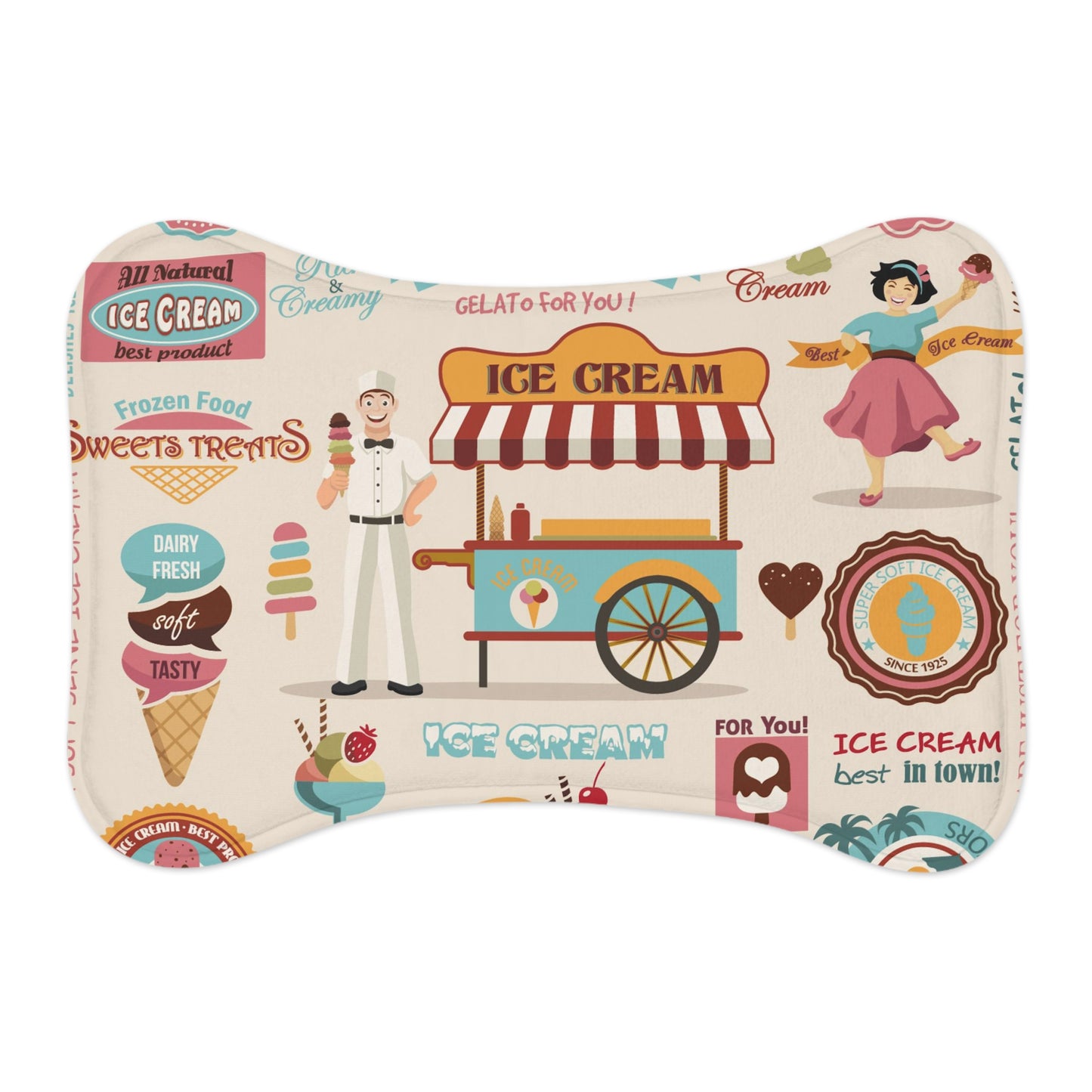 Ice Cream Pet Feeding Mats