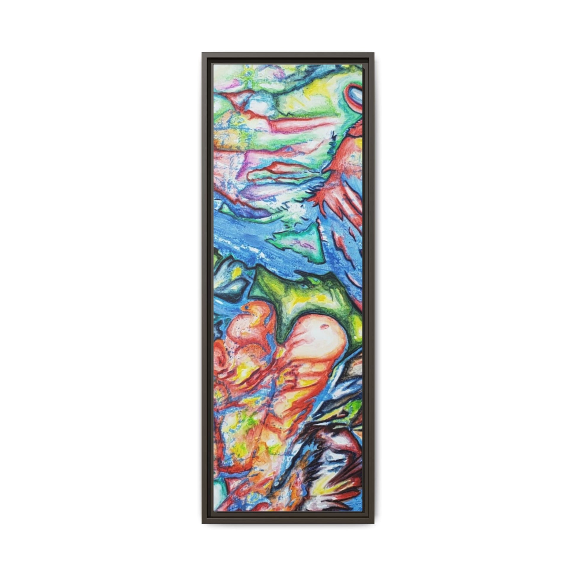 Multi-Color Abstract Framed Canvas Art Print - Kia Day Design
