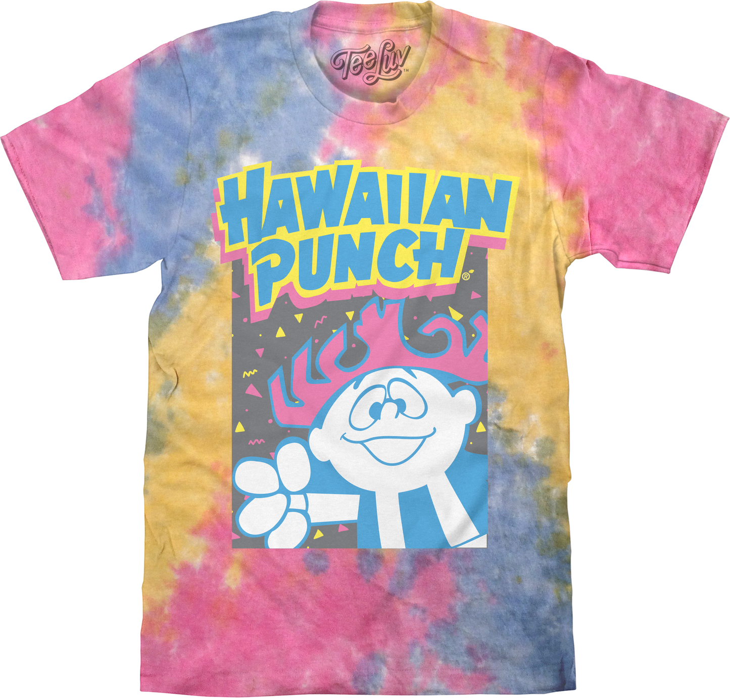 Retro Hawaiian Punch Tie Dye T-Shirt - Sherbert Tie Dye - - mens tee