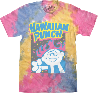 Retro Hawaiian Punch Tie Dye T-Shirt - Sherbert Tie Dye - - mens tee