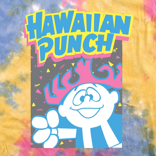 Retro Hawaiian Punch Tie Dye T-Shirt - Sherbert Tie Dye - - mens tee
