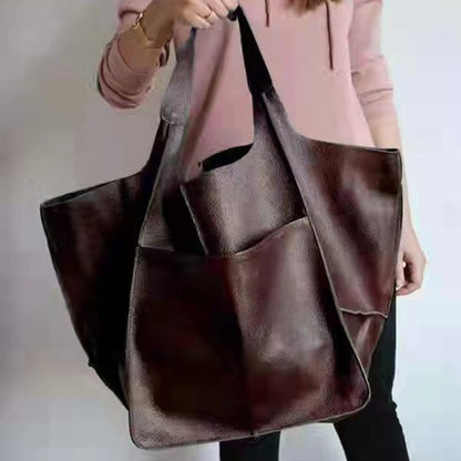 Leather Womens Shoulder Bag Soft Large Capacity - - handbag