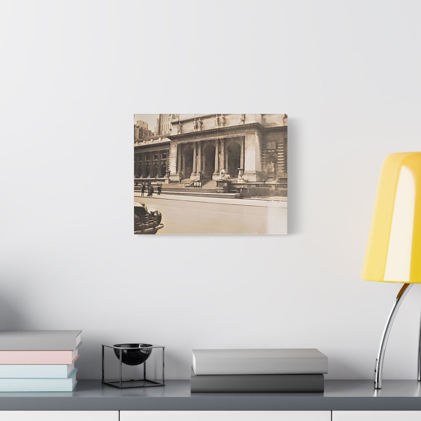 New York Public Library Satin Canvas, Stretched