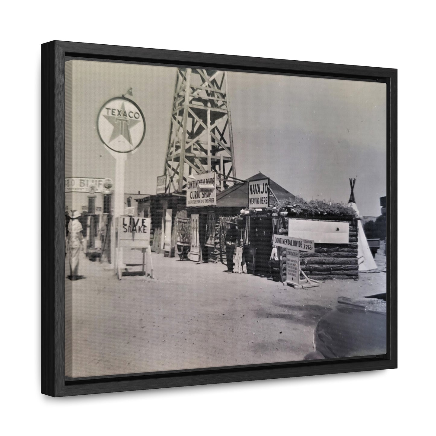 Texaco Station Continental Divide Gallery Canvas Wraps, Horizontal Frame