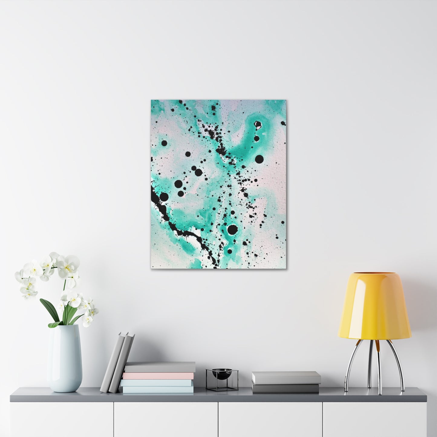 Teal Burst Canvas Gallery Wraps