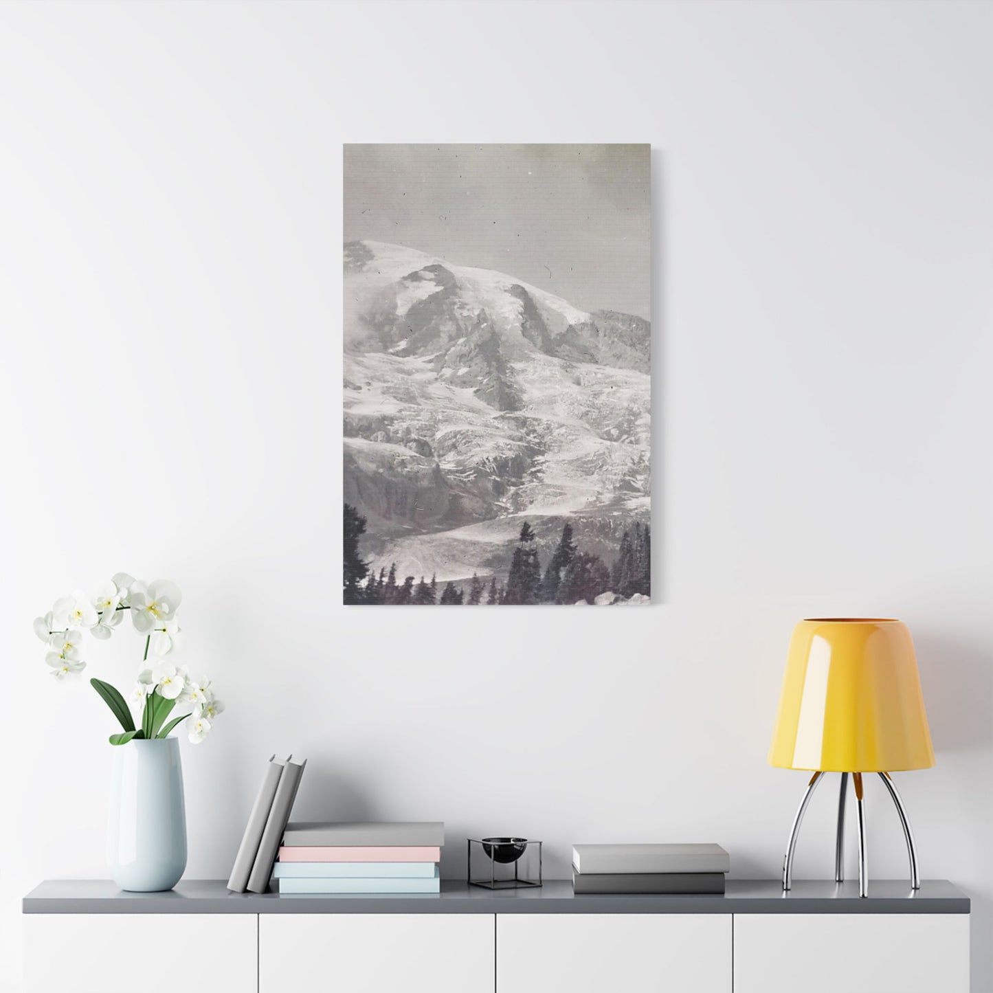 Mount Rainier Satin Canvas, Stretched