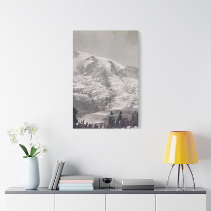 Mount Rainier Satin Canvas Stretched