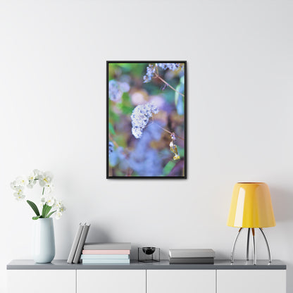 Macro Blue Gallery Canvas Wraps, Vertical Frame