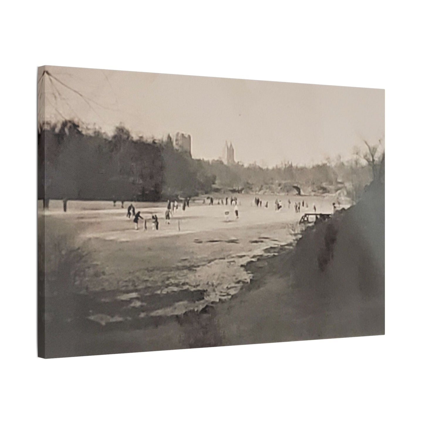 Central Park Satin Canvas Stretched